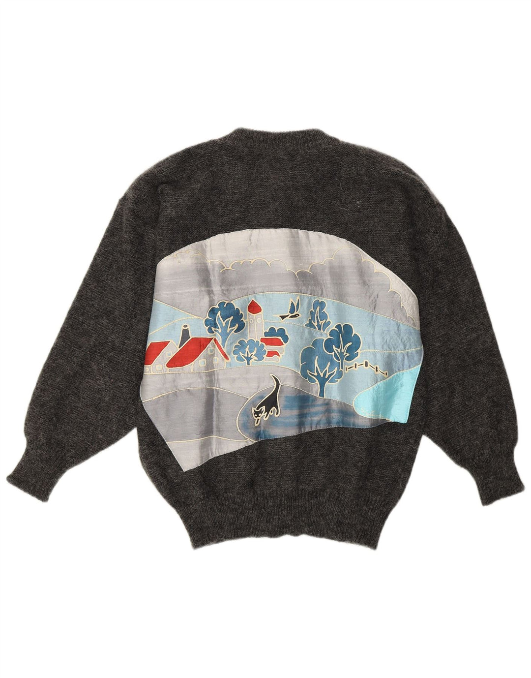 Damski sweter rozpinany SIGI SCHEIBERG z grafiką EU 40 Średni szary moher