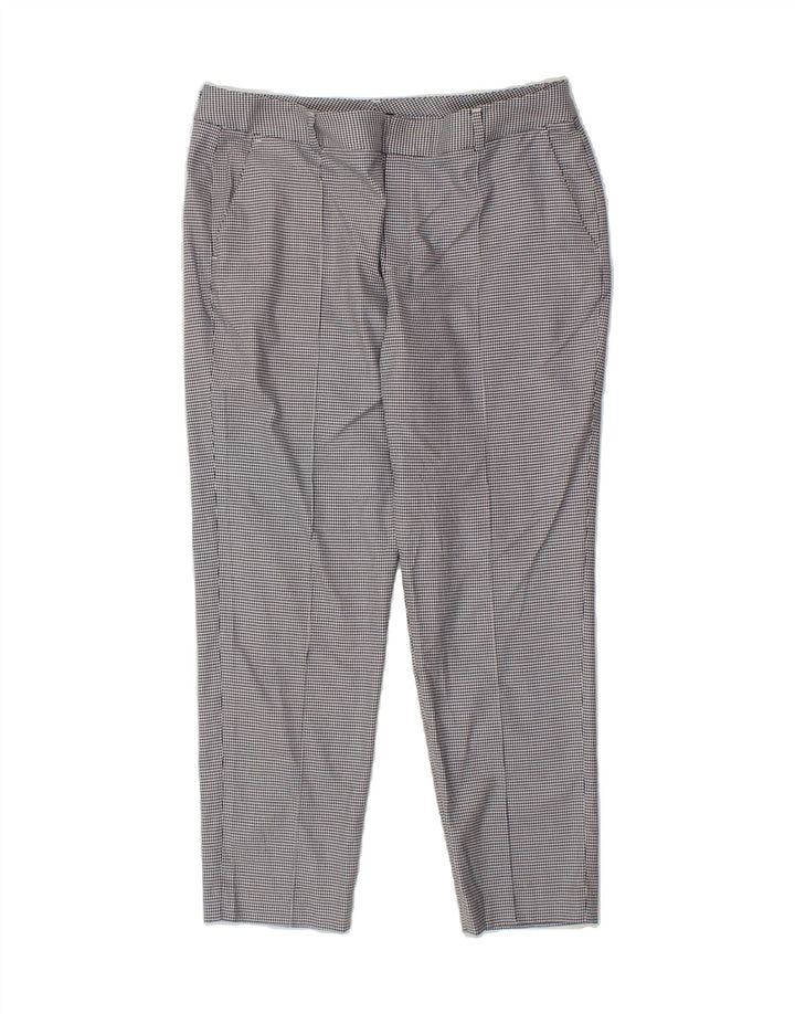 MASSIMO DUTTI Womens Chino Trousers EU 42 Large W32 L26 Grey Houndstooth Vintage Massimo Dutti and Second-Hand Massimo Dutti from Messina Hembry 