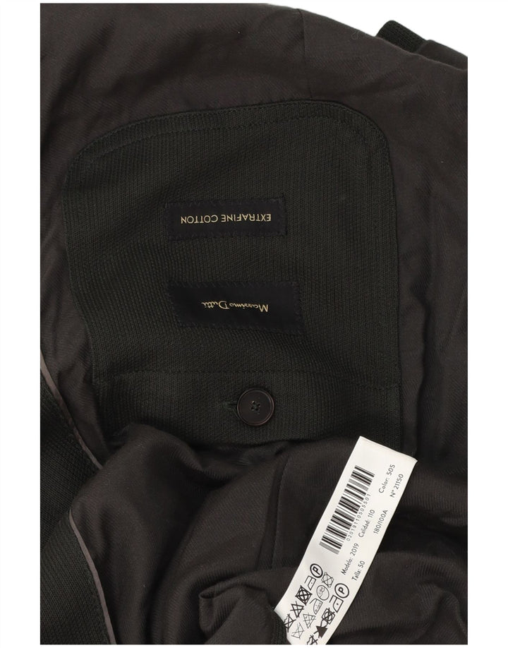 MASSIMO DUTTI Męska marynarka zapinana na 3 guziki IT 50 Średnioszara bawełna