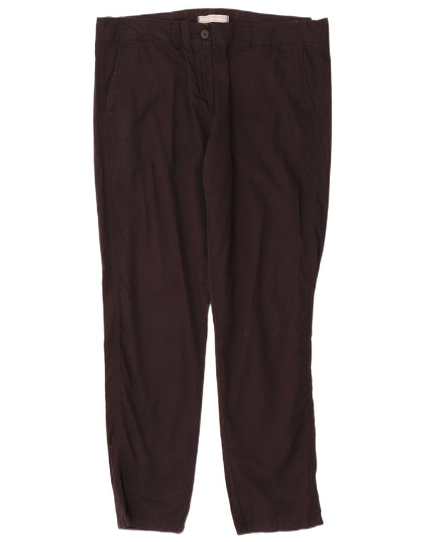 Marks & Spencer Damskie spodnie chino slim UK 14 Large W34 L30 Czarna bawełna