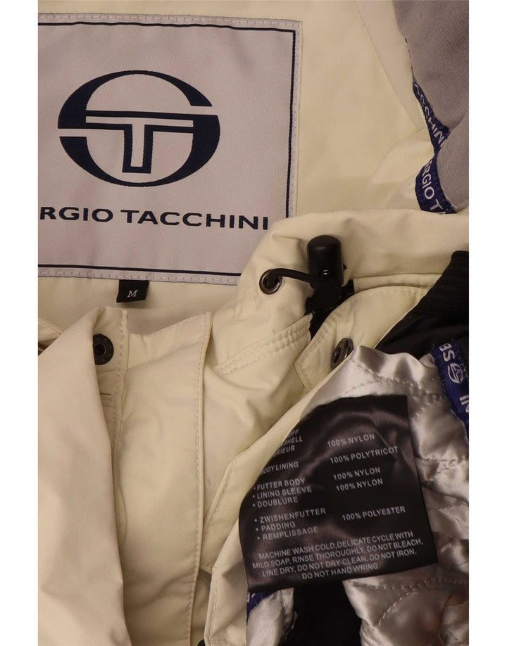 Męska kurtka wiatrówka z kapturem Sergio Tacchini w kolorze średniej bieli