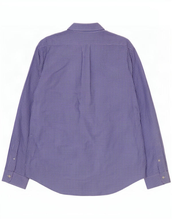 Polo Ralph Lauren Mens Slim Fit Shirt XL Blue Gingham Cotton