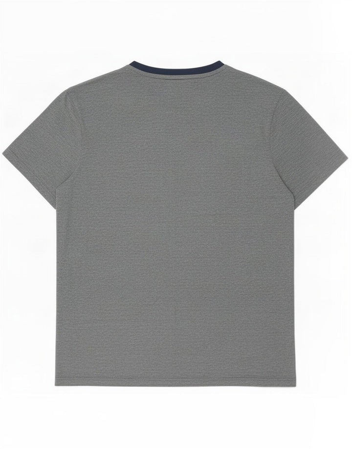 Ted Baker Męski T-shirt Top Rozmiar 2, Małe, Niebieskie Paski, Bawełniane