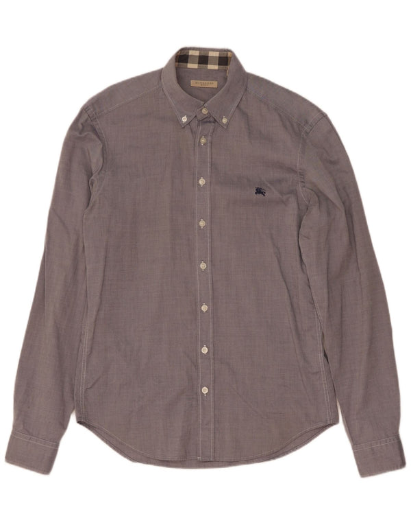 Burberry Mens Shirt Small Blue Cotton
