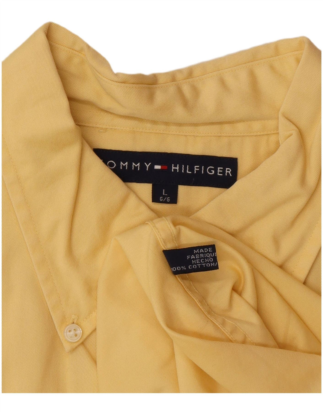 Koszula męska Tommy Hilfiger, duża, żółta, bawełniana