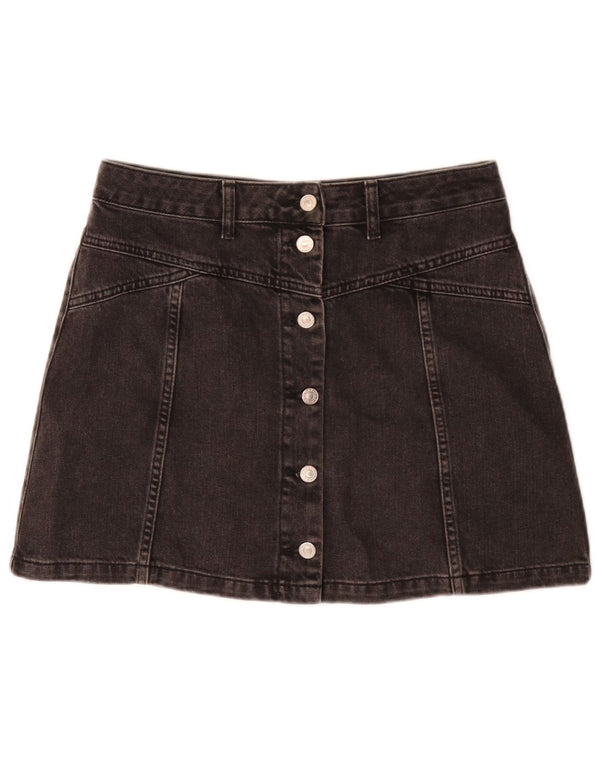 Damska mini spódniczka dżinsowa Moto UK 12 Medium W30 Czarna bawełna