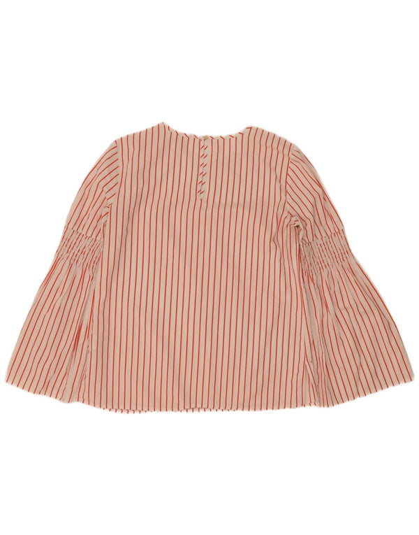 Damska bluzka Michael Kors z długim rękawem Top UK 10 Small Red Striped Cotton