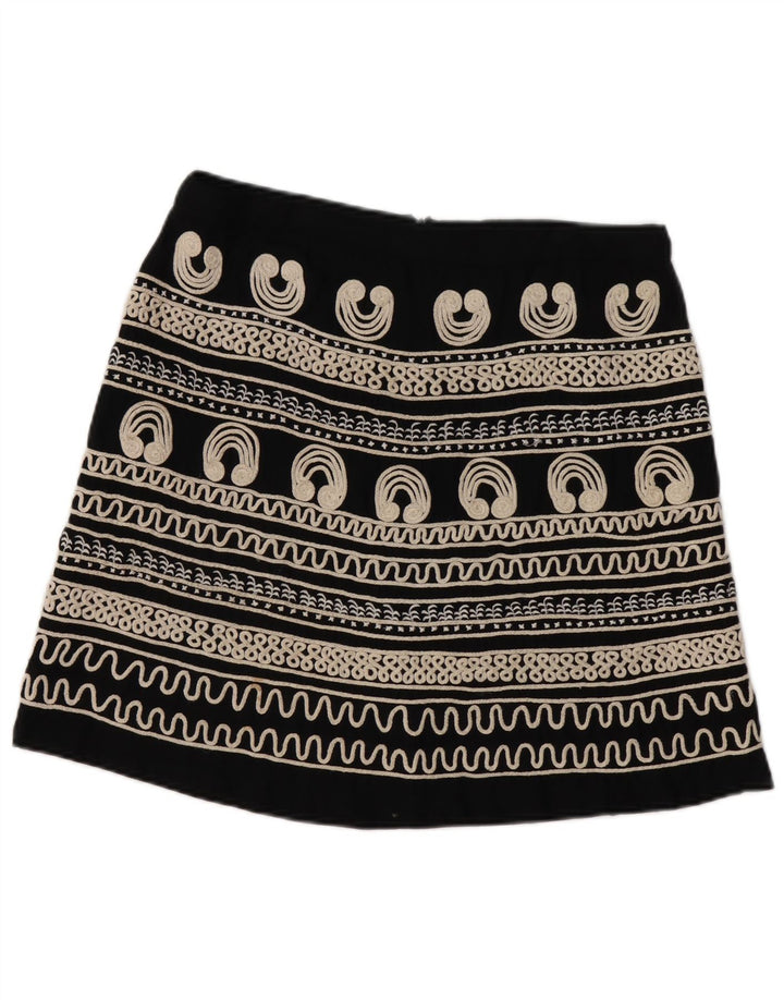 Desigual damska spódnica w kształcie litery A W34, duża czarna Paisley