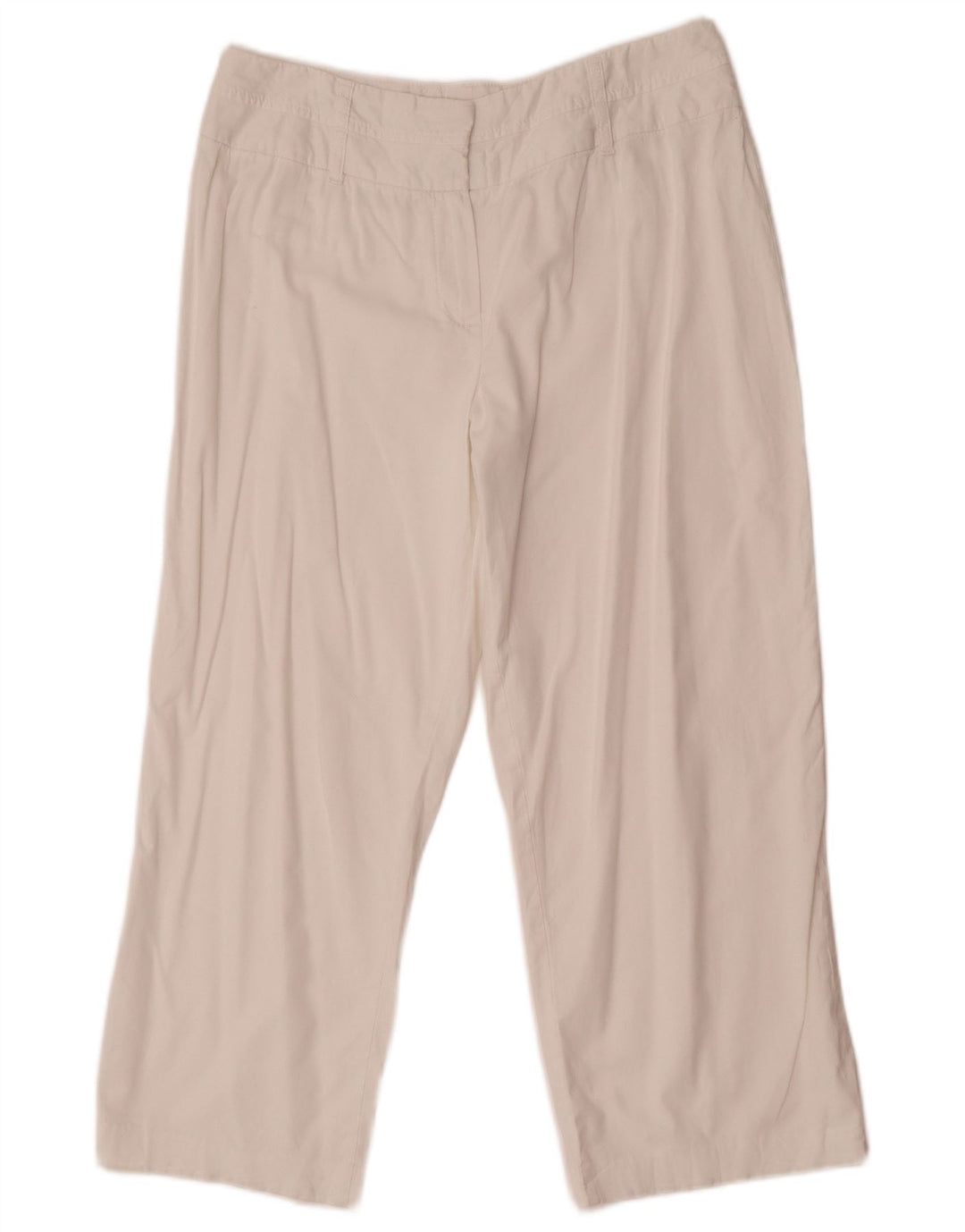 Spodnie damskie Marks & Spencer, proste, przycięte, UK 12, średnie, W30, L24, białe