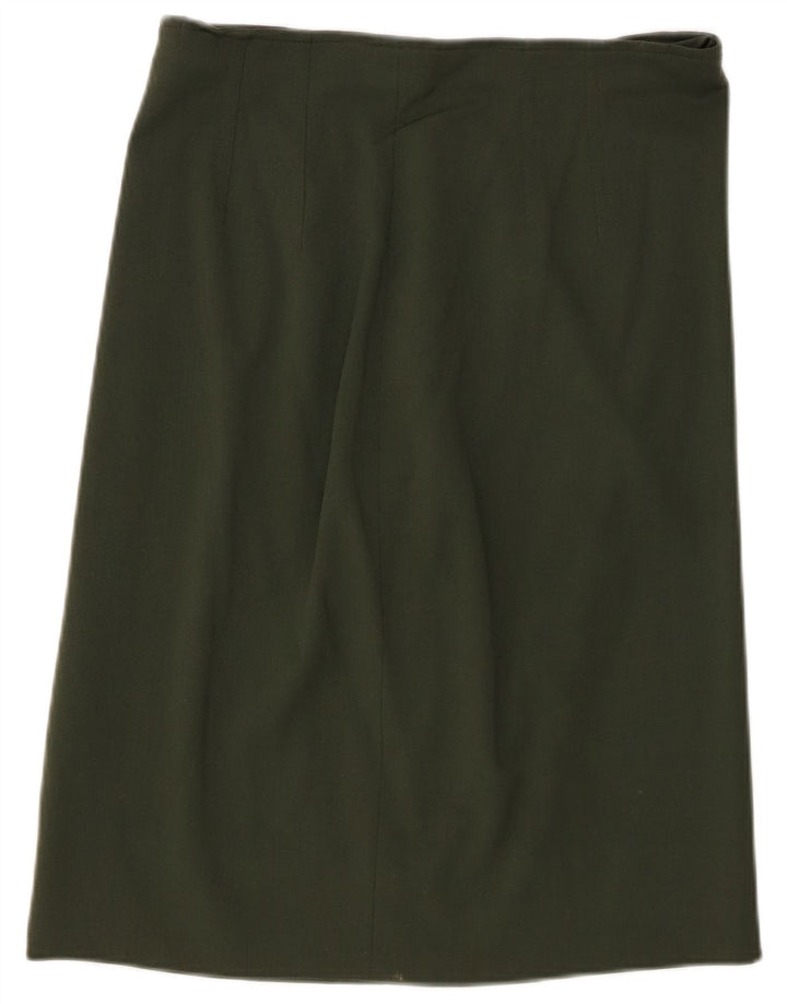 Prosta spódnica damska ICEBERG W30 Średnia wełna khaki