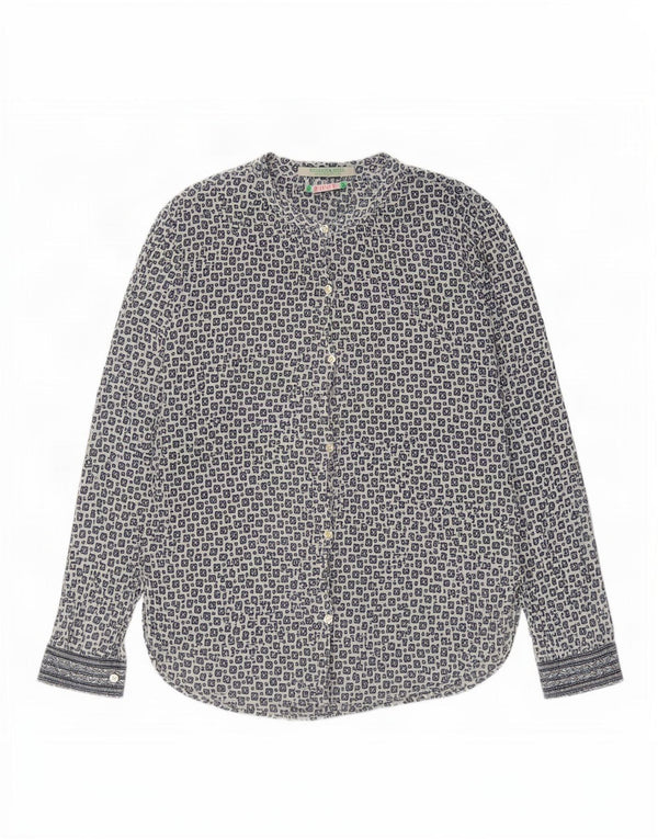 Damska bluzka oversize Scotch & Soda US 1 XS, niebieska geometryczna