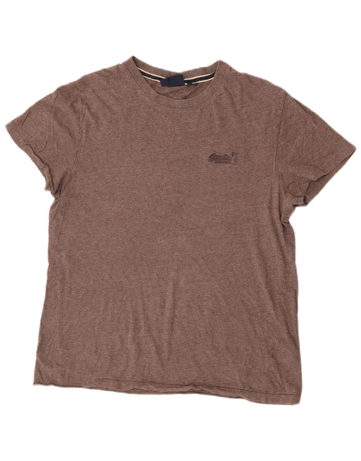 T-shirt męski Superdry XL, brązowy, bawełniany