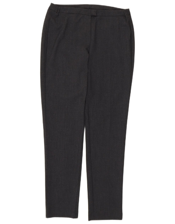 Damskie spodnie garniturowe Benetton Slim Fit UK 10 Small W28 L28 Szary poliester
