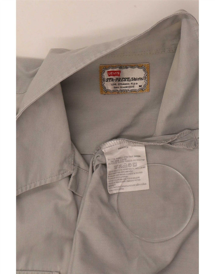 Koszula męska z krótkim rękawem Levi's, średnioszara, bawełniana