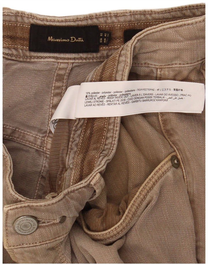 Męskie spodnie typu slim fit Massimo Dutti W32 L30 brązowe