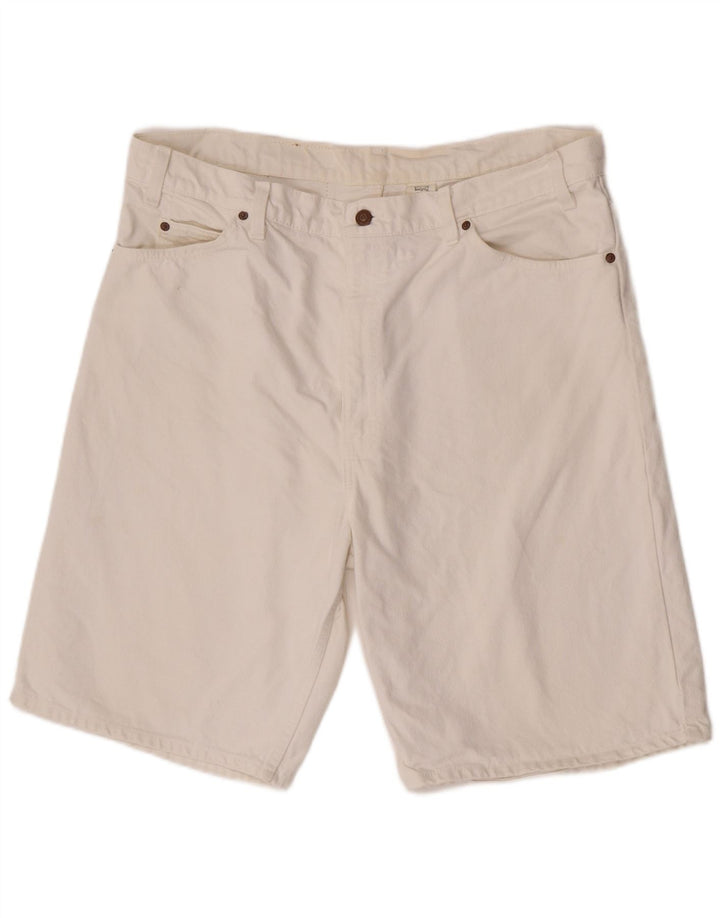 Męskie spodenki jeansowe Levi's 550 W40 XL, biała bawełna