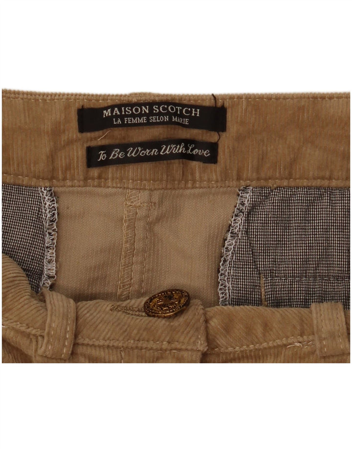 Damska sztruksowa mini spódniczka Maison Scotch W34, duża brązowa