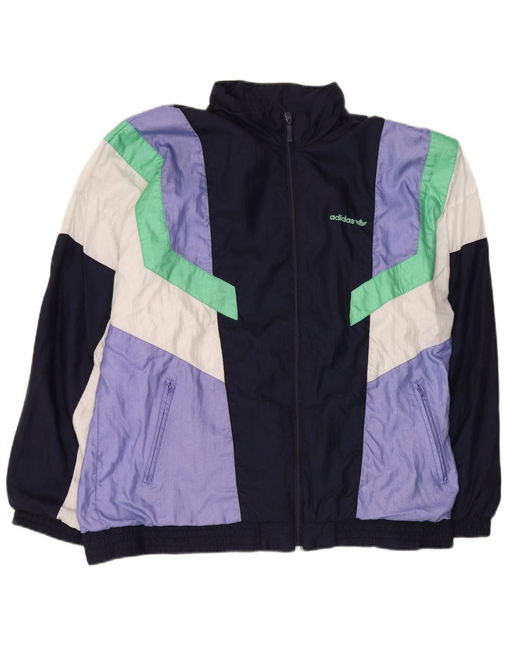 Adidas Męska bluza dresowa Top 2XL Wielokolorowy poliamid z blokami kolorów