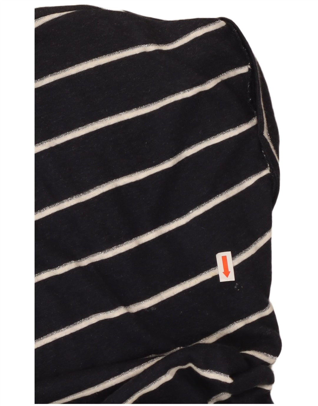 Damska sukienka t-shirtowa MONSOON UK 10 w małe, granatowe, lniane paski