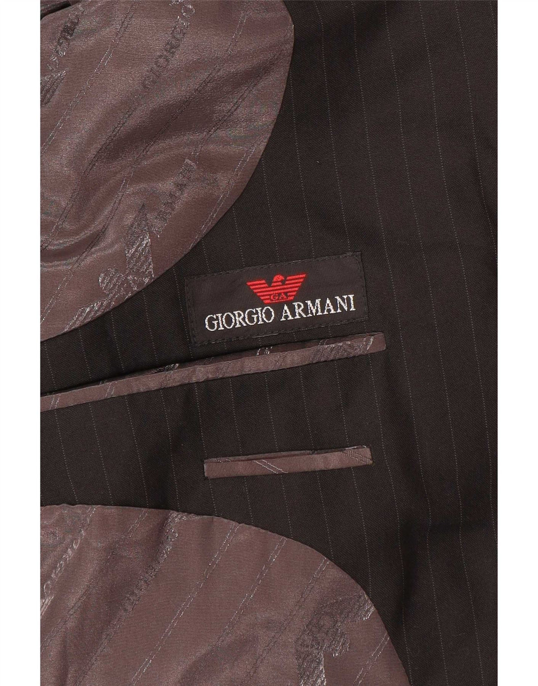 Męska marynarka zapinana na 3 guziki Giorgio Armani UK 38 w średnie czarne prążki