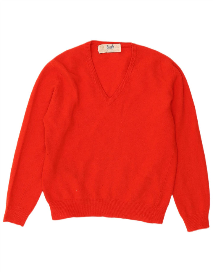 Damski sweter typu Crop Oversize z dekoltem w kształcie litery V PRINGLE IT 40 Small Red