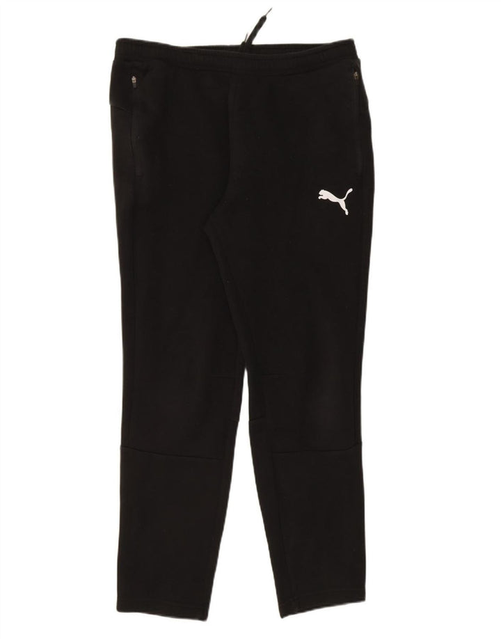 PUMA Mens Tracksuit Trousers Large  Black Cotton