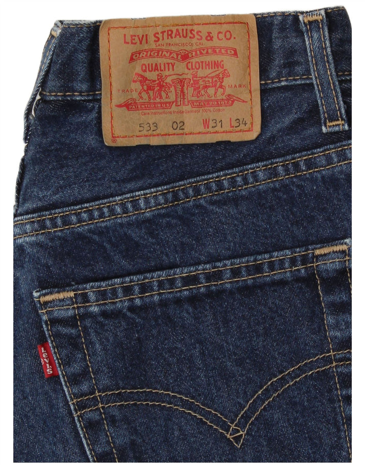 Męskie jeansy Levi's 533 Tapered W31 L34 Granatowa bawełna