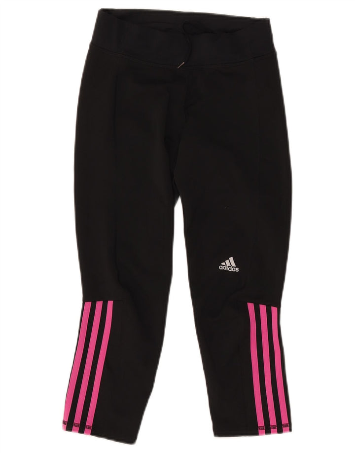 Damskie legginsy Capri ADIDAS UK 4/6 XS, czarny poliester