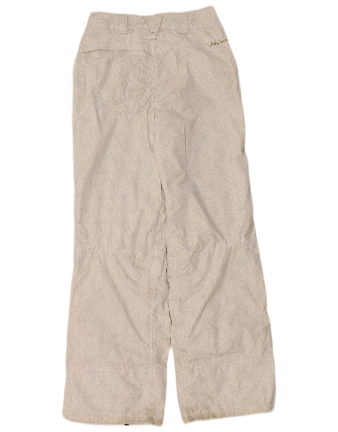 Damskie spodnie narciarskie Helly Hansen UK 6 XS, białe, kwiatowe poliamidy