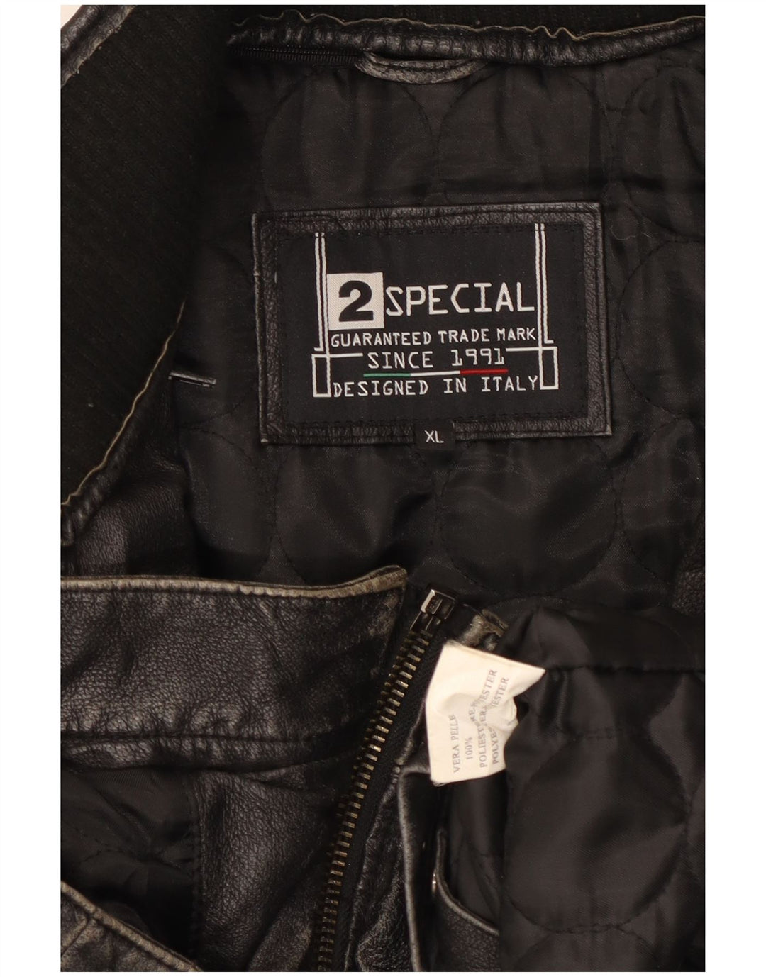 Vintage męska kurtka skórzana motocyklowa UK 42 XL czarna skóra