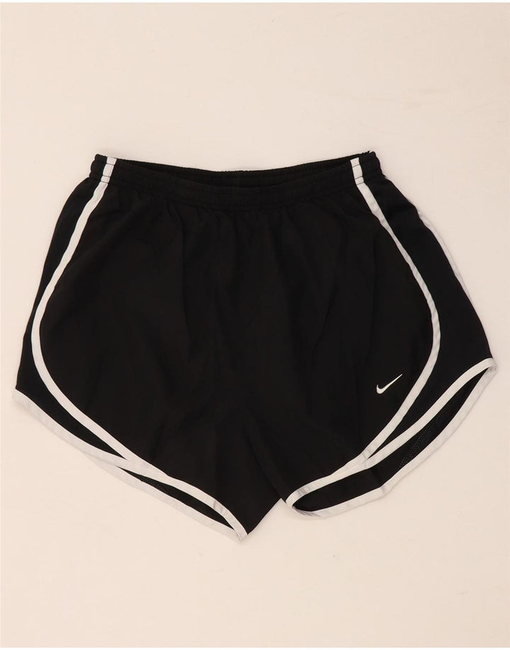 Damskie spodenki sportowe NIKE Dri Fit UK 8, małe, czarne, poliestrowe