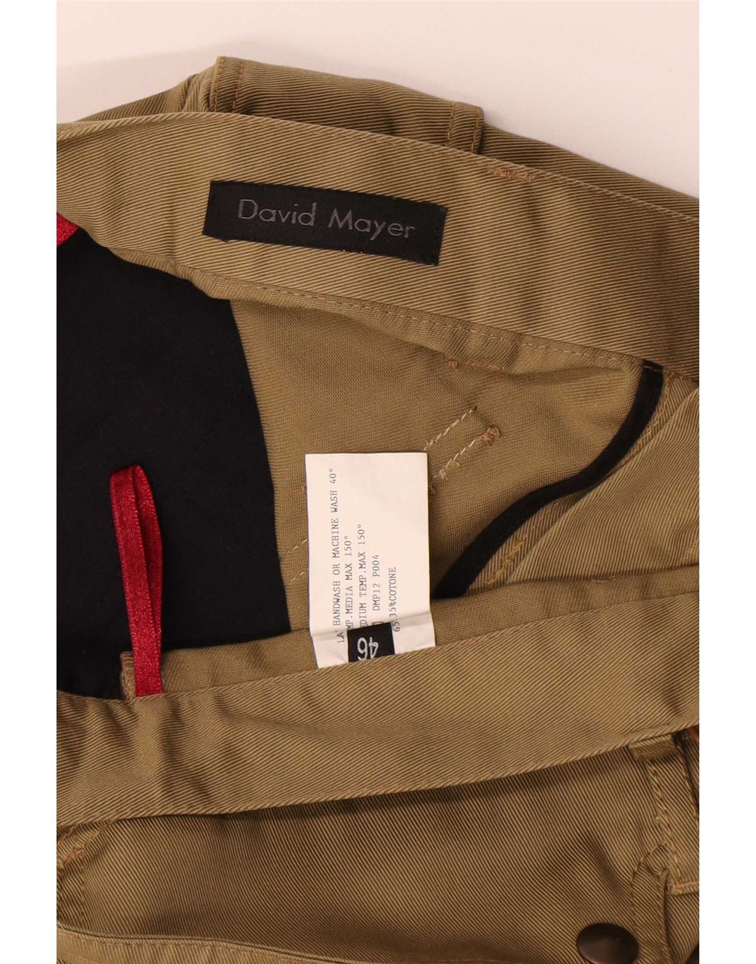 Damskie spodnie cargo Bootcut David Mayer IT 46 Large W31 L29 Khaki