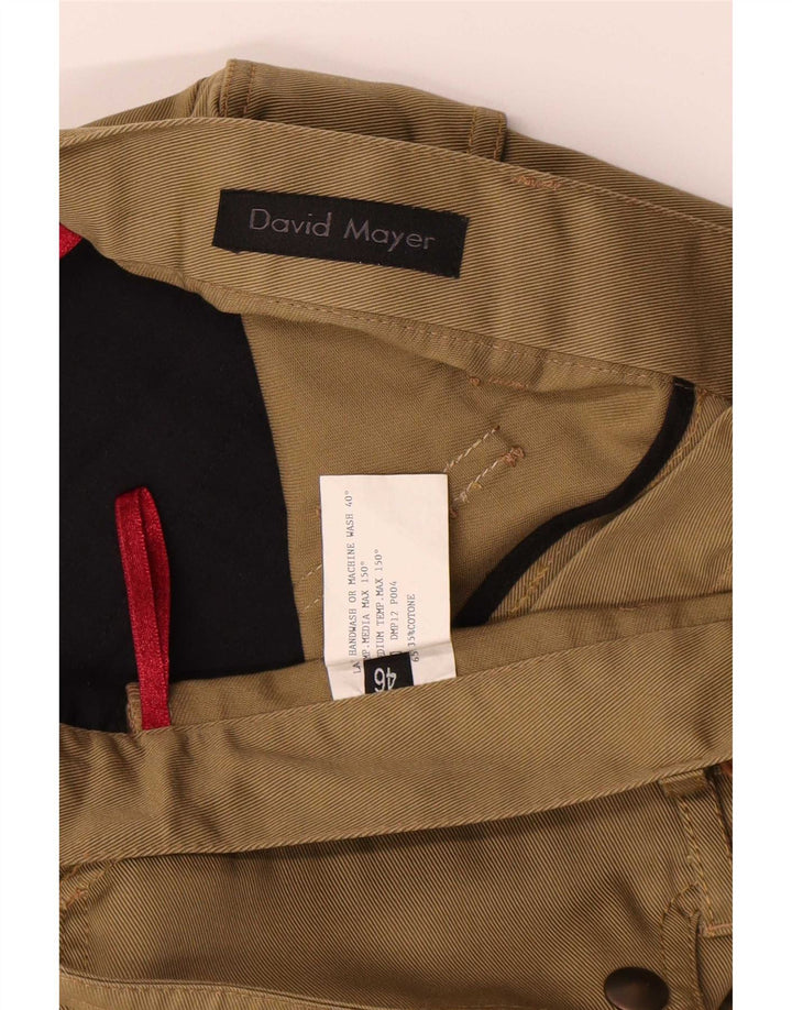 Damskie spodnie cargo Bootcut David Mayer IT 46 Large W31 L29 Khaki