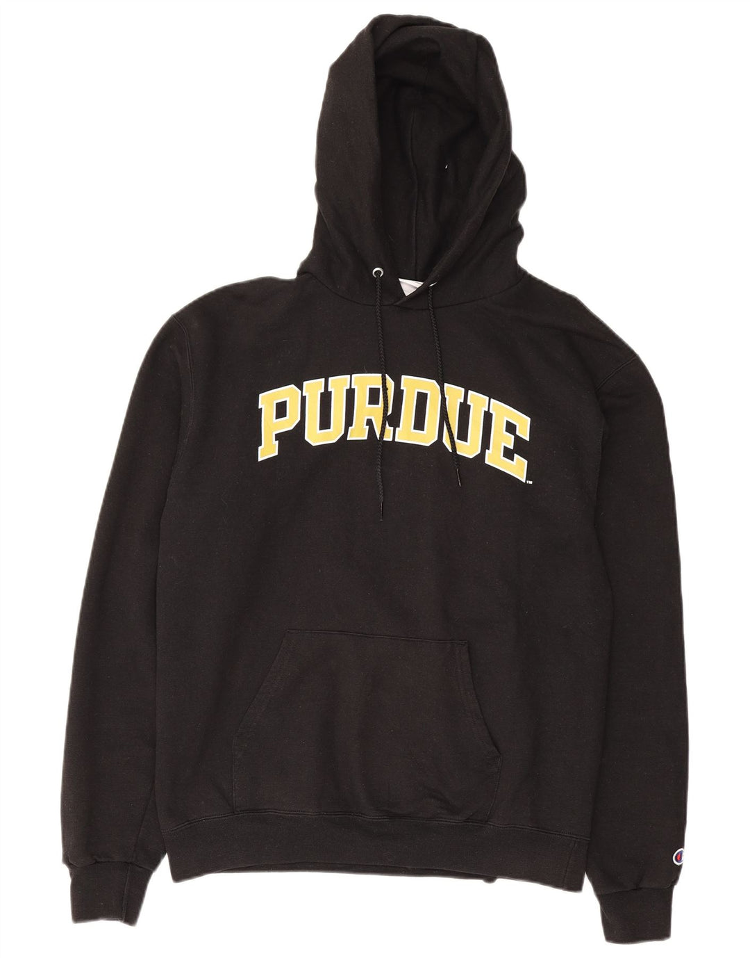 Męski sweter z kapturem Champion Purdue Graphic, średni czarny, bawełniany