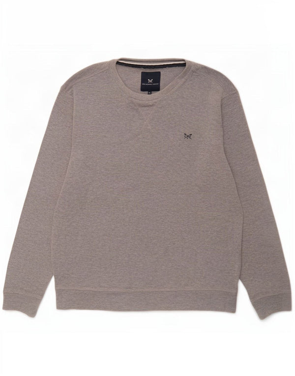 Crew Clothing Męska bluza z kapturem XL, szara, nakrapiana bawełna