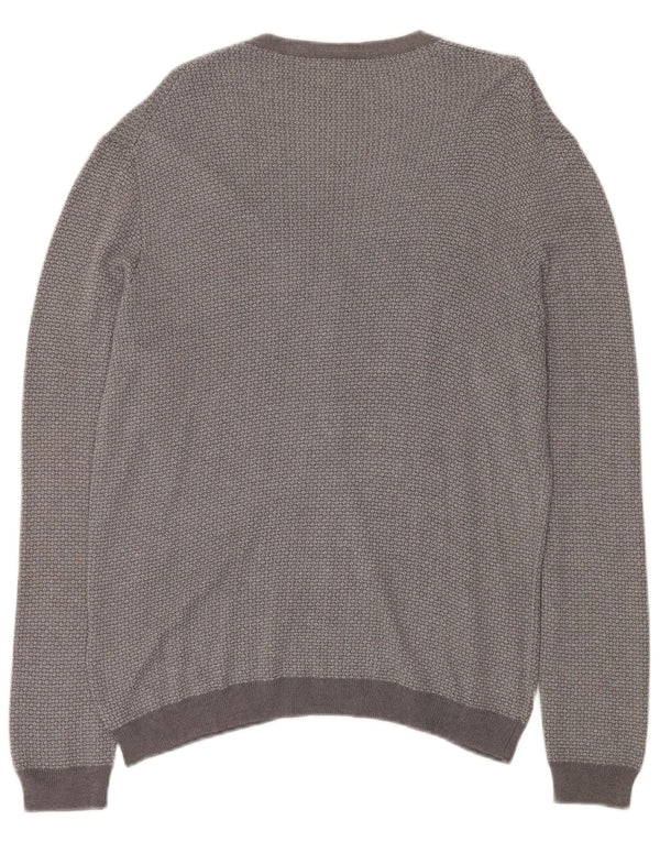 Damski sweter rozpinany BENETTON UK 18 XL, szara, nakrapiana wiskoza