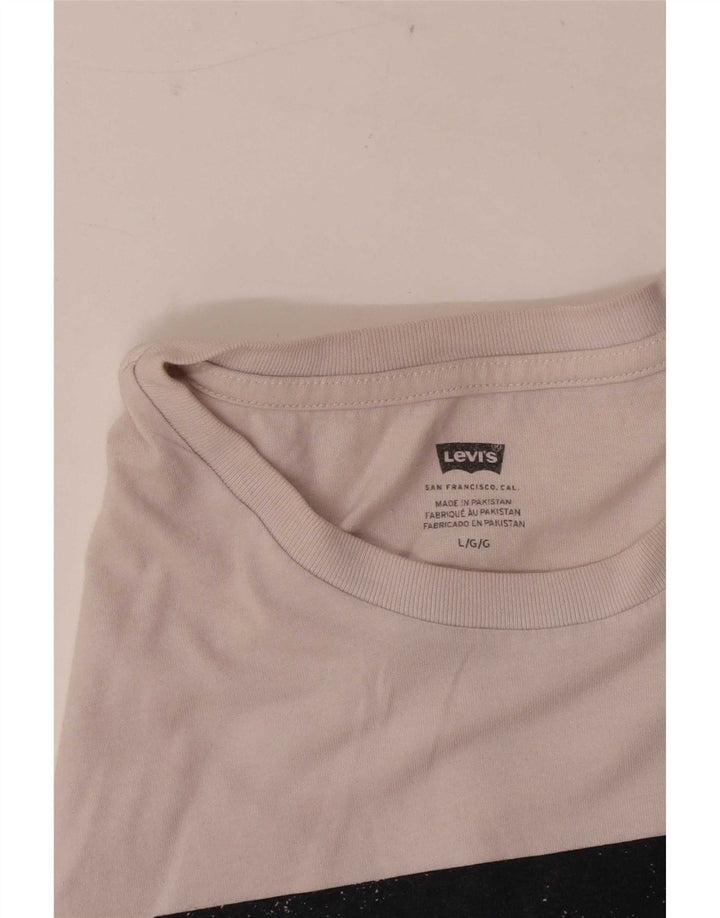 Męski T-shirt z grafiką Levi's, duży, biały