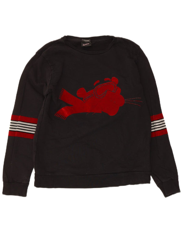 Damska bluza z grafiką Pinko, UK 10, mała, czarna, z blokami kolorów, bawełniana