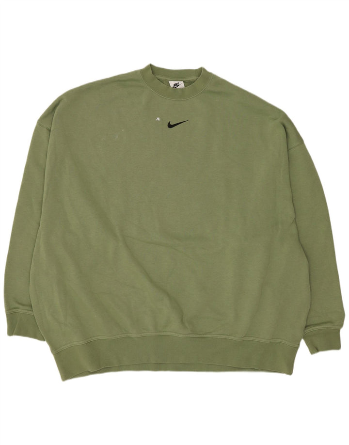 Męska bluza dresowa Nike o luźnym kroju, mała, zielona bawełna