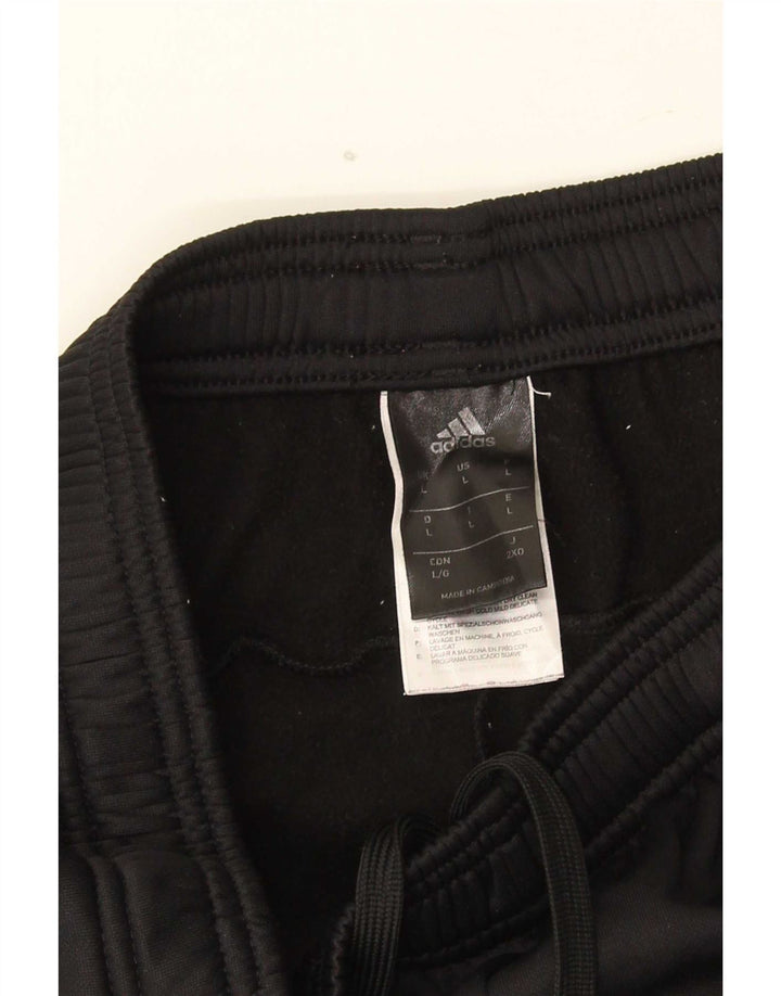 Męskie spodnie dresowe Adidas Climawarm, duże, czarne, poliestrowe