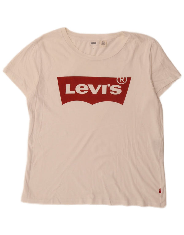 Damska koszulka z grafiką Levi's Top UK 14 Średnia biel