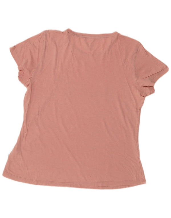 Damska koszulka z grafiką Puma Top UK 16, duża, różowa bawełna