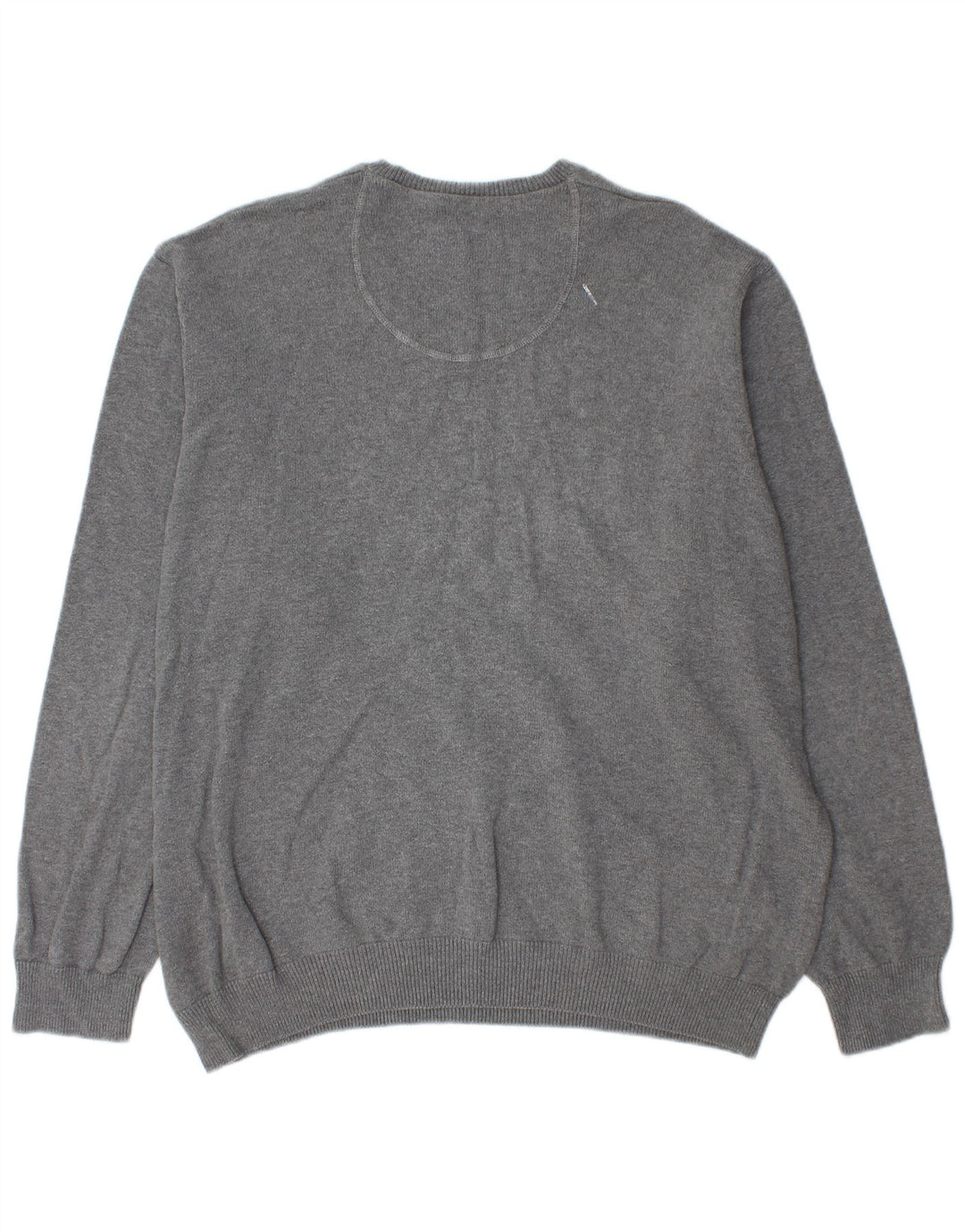 Męski sweter Marks & Spencer Blue Harbor z dekoltem w kształcie litery V, 2XL, szary, bawełniany