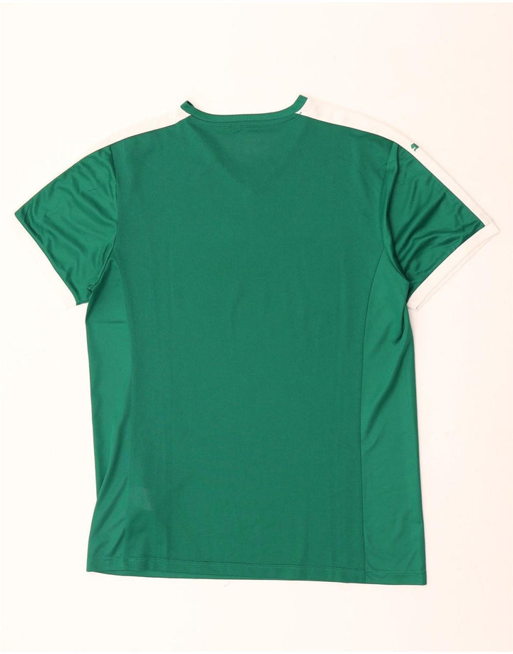 T-shirt męski Puma Top XL, zielony, z blokami kolorów, poliester