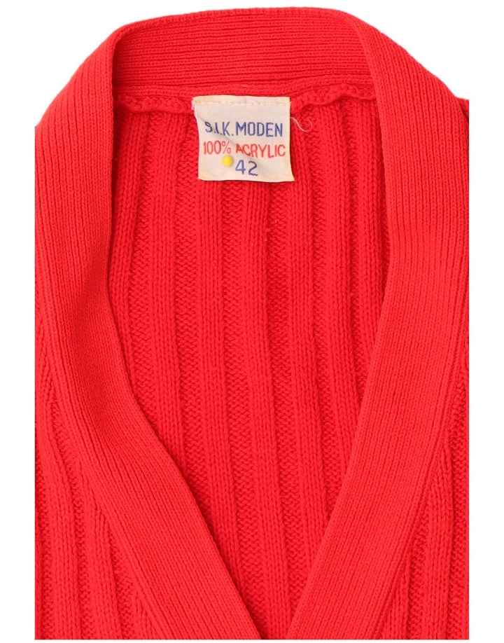 Sweter damski w stylu vintage IT 42 Średni czerwony akryl