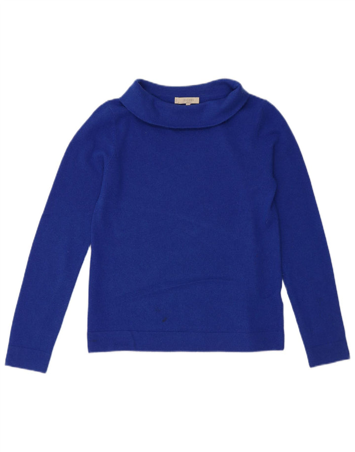 HOBBS Damski sweter z golfem UK 10 Small Blue Wełna
