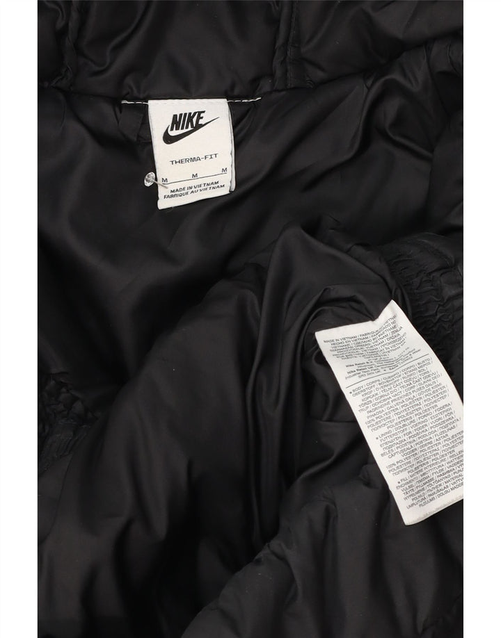 Męska wyściełana kurtka z kapturem Nike Therma-Fit UK 38, średni czarny poliester
