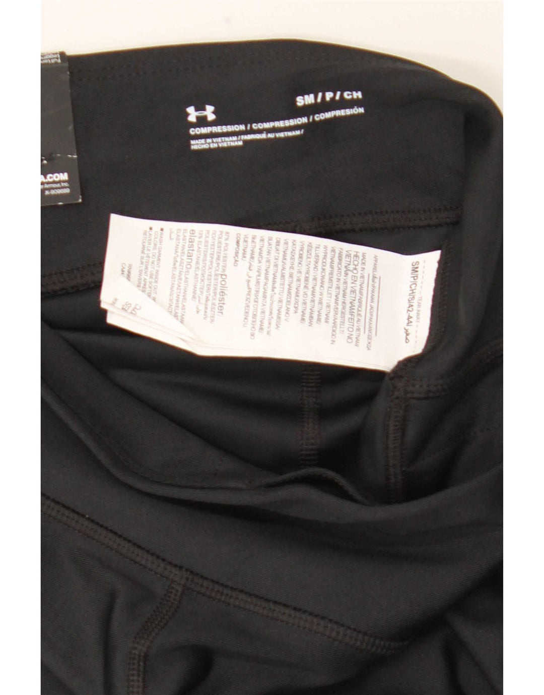 Damskie legginsy Under Armour Graphic UK 8, małe, czarne, poliestrowe