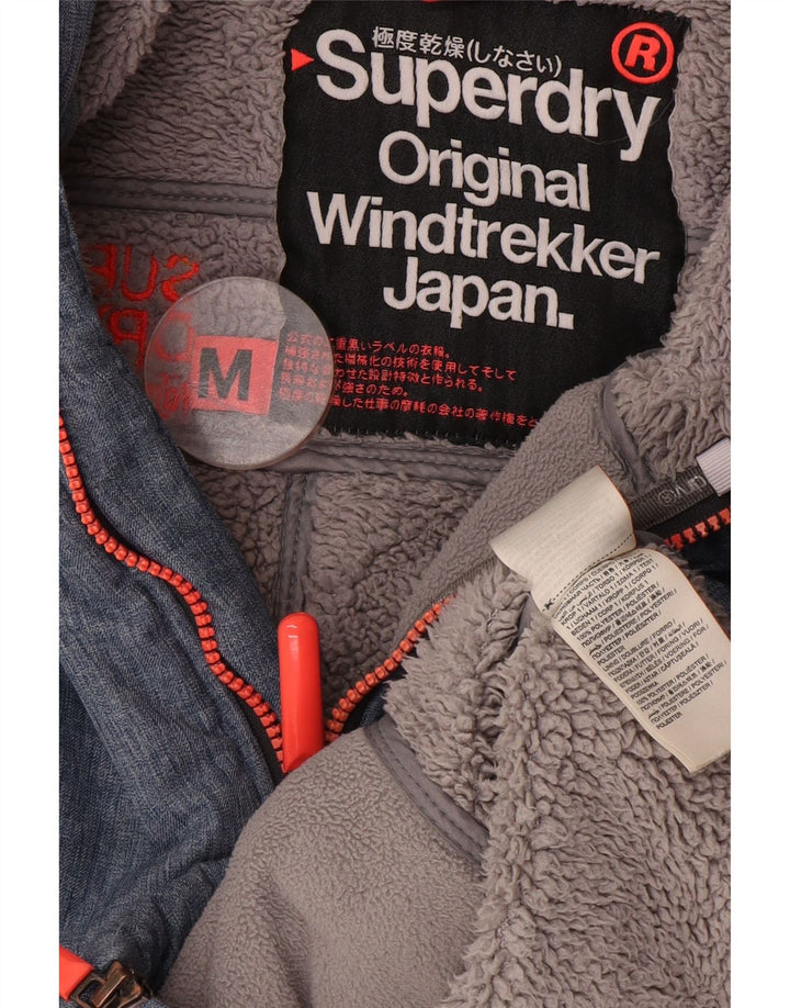 Damska kurtka wiatrówka Superdry Graphic UK 14 Medium Blue