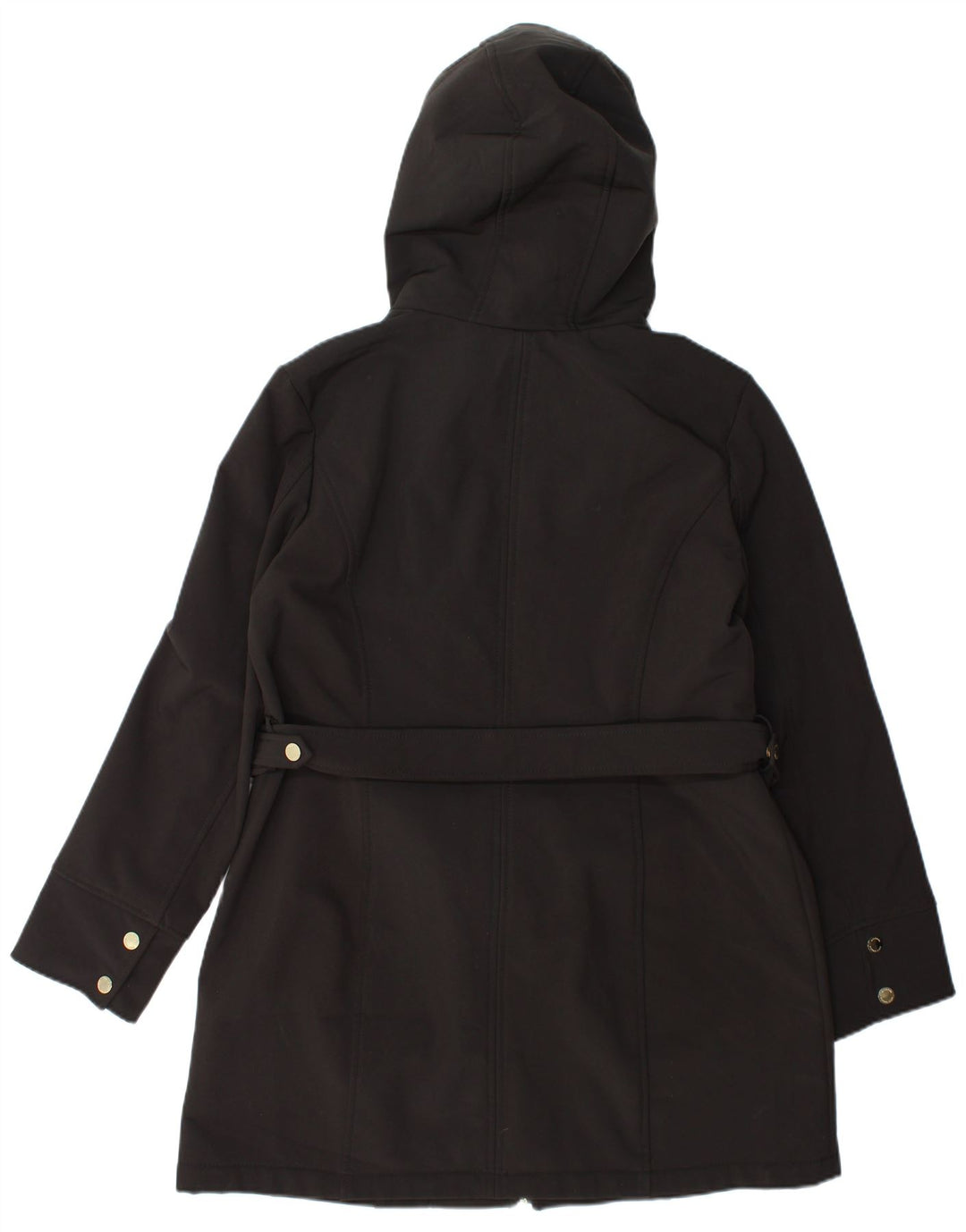 Damska kurtka parka z kapturem Michael Kors UK 16, duża, czarna, poliester